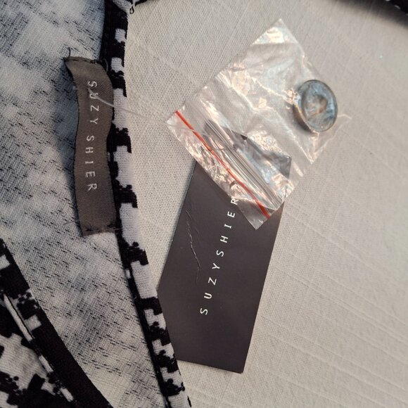 Plus Palazzo Wide Leg Jumpsuit, LG Stretch, Plaid Geometric, Slip On, New w Tags - Picture 13 of 16